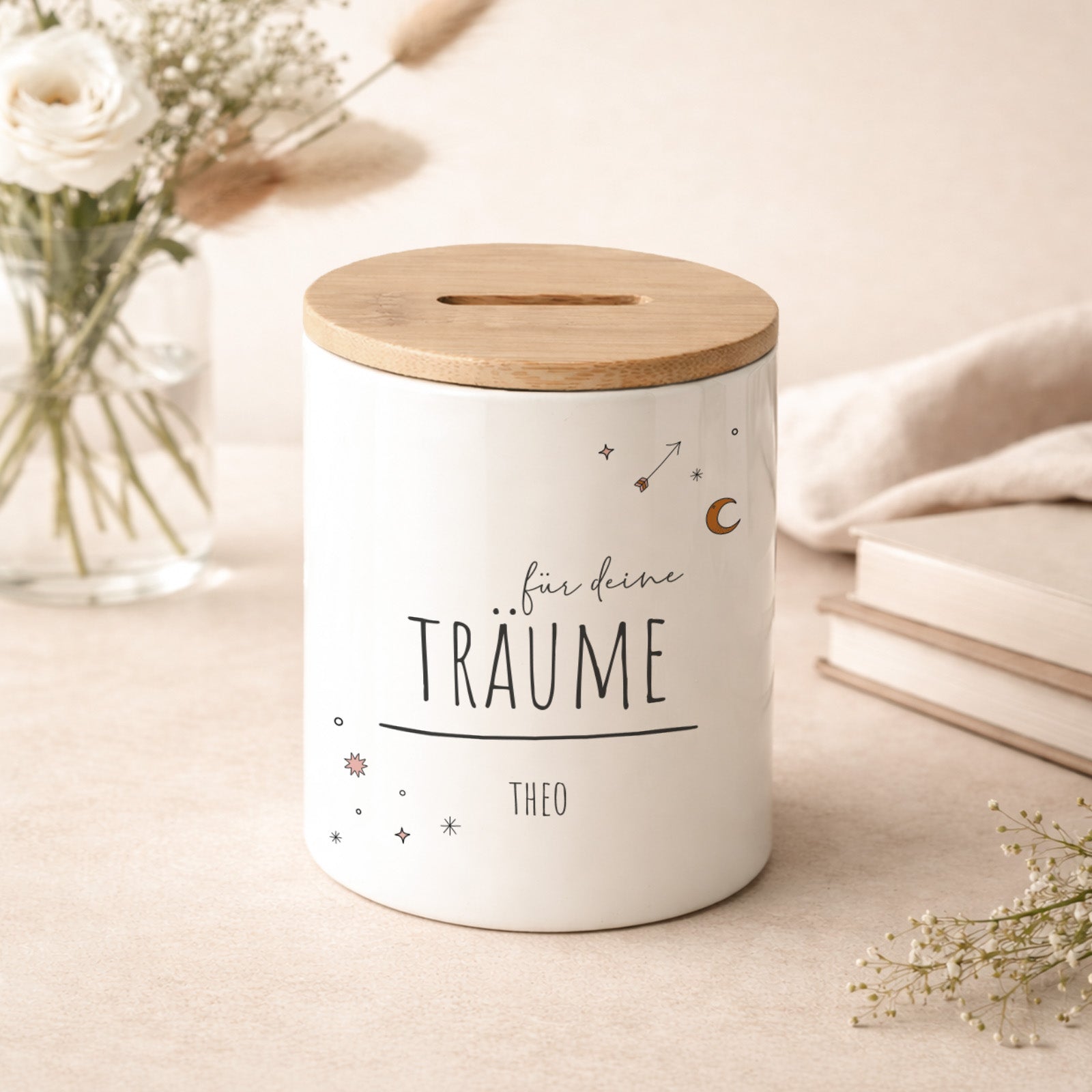 Personalisierte Spardose für Erwachsene Träume