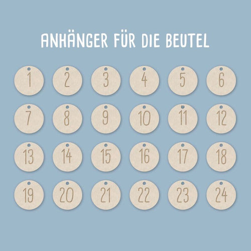 Adventskalender "Weihnachtskranz" personalisiert für Kind