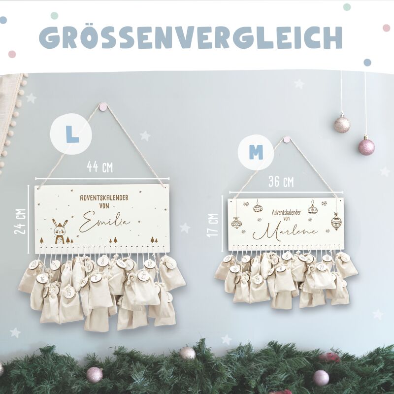 Adventskalender "Zweige" personalisiert für Kind