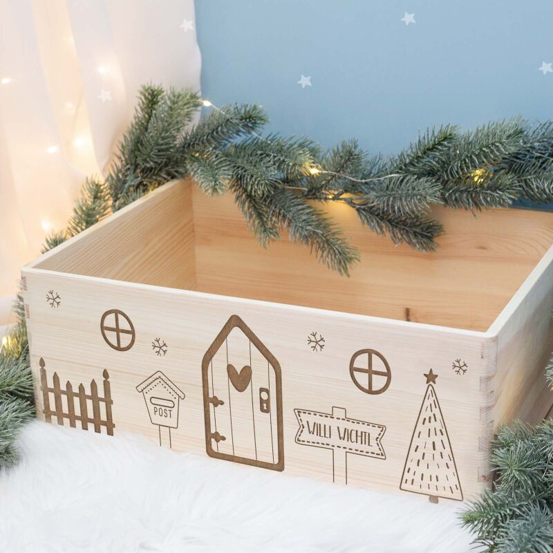 Adventskiste "Wichtel", Adventskalender zum Befüllen