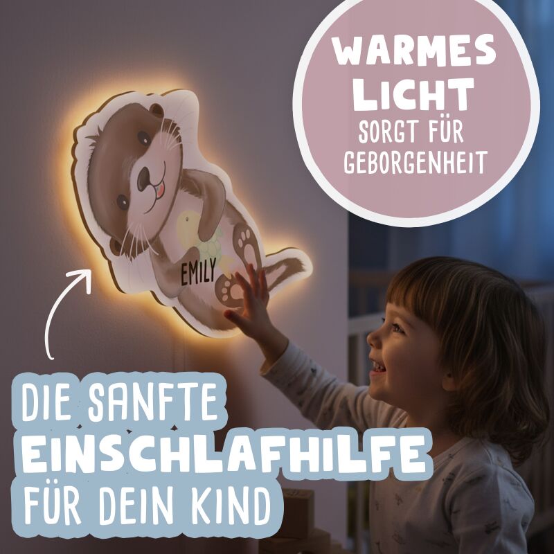 Aquarell Nachtlicht "Dino"