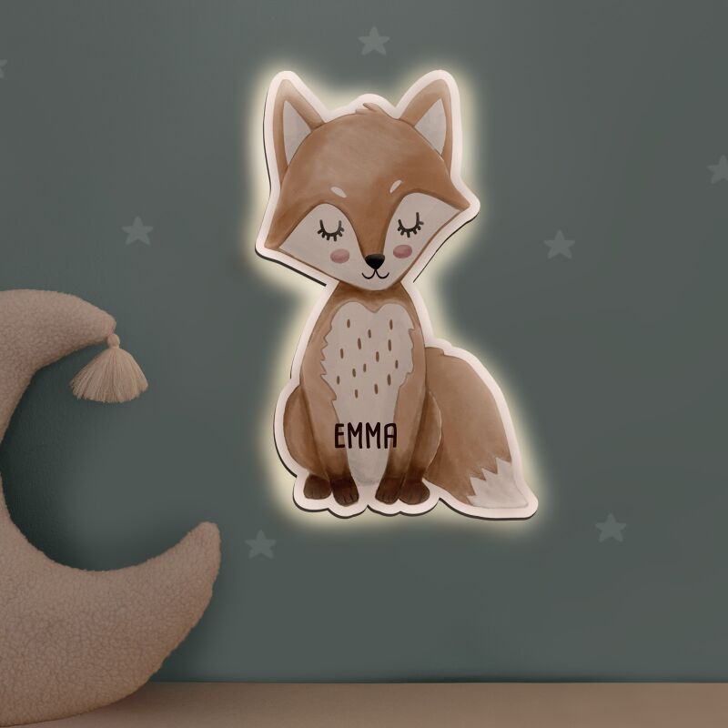 Aquarell Nachtlicht "Fuchs"