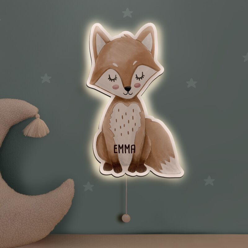 Aquarell Nachtlicht "Fuchs"