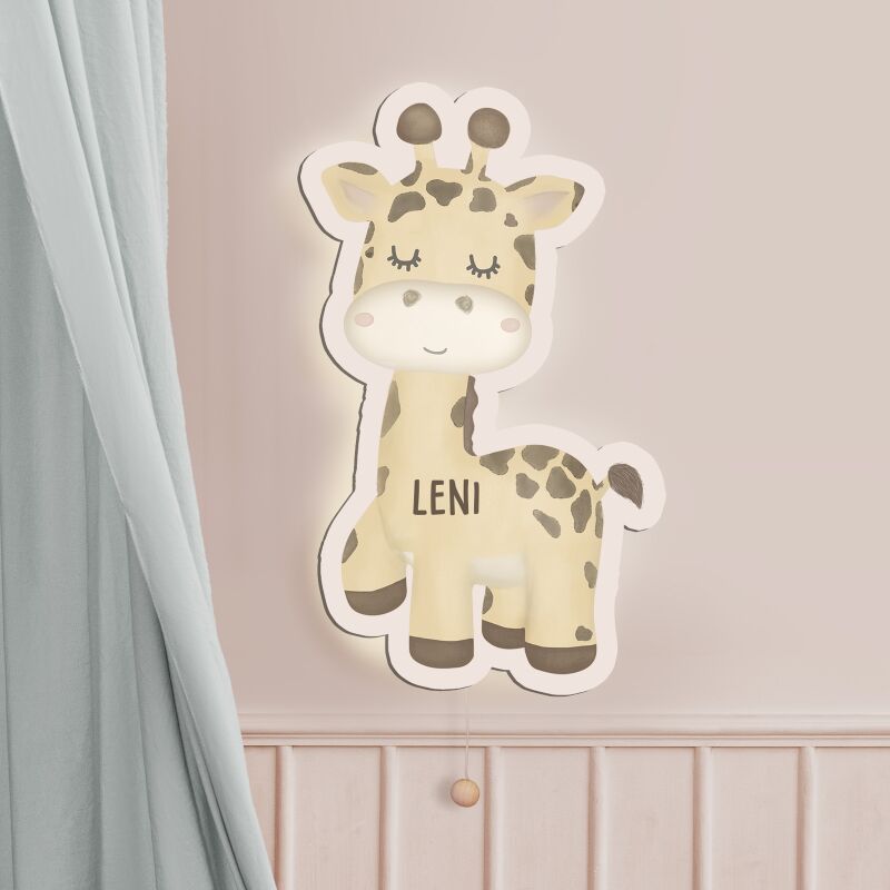 Aquarell Nachtlicht "Giraffe"