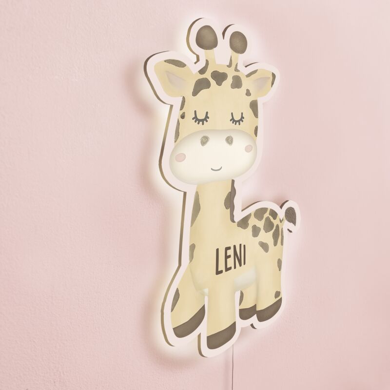Aquarell Nachtlicht "Giraffe"