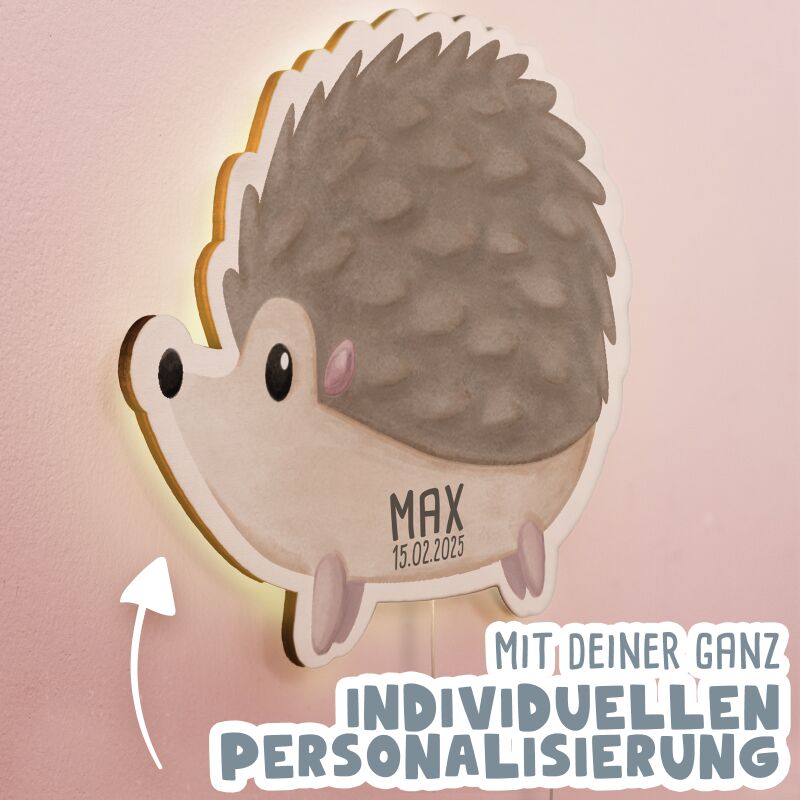 Aquarell Nachtlicht "Igel"