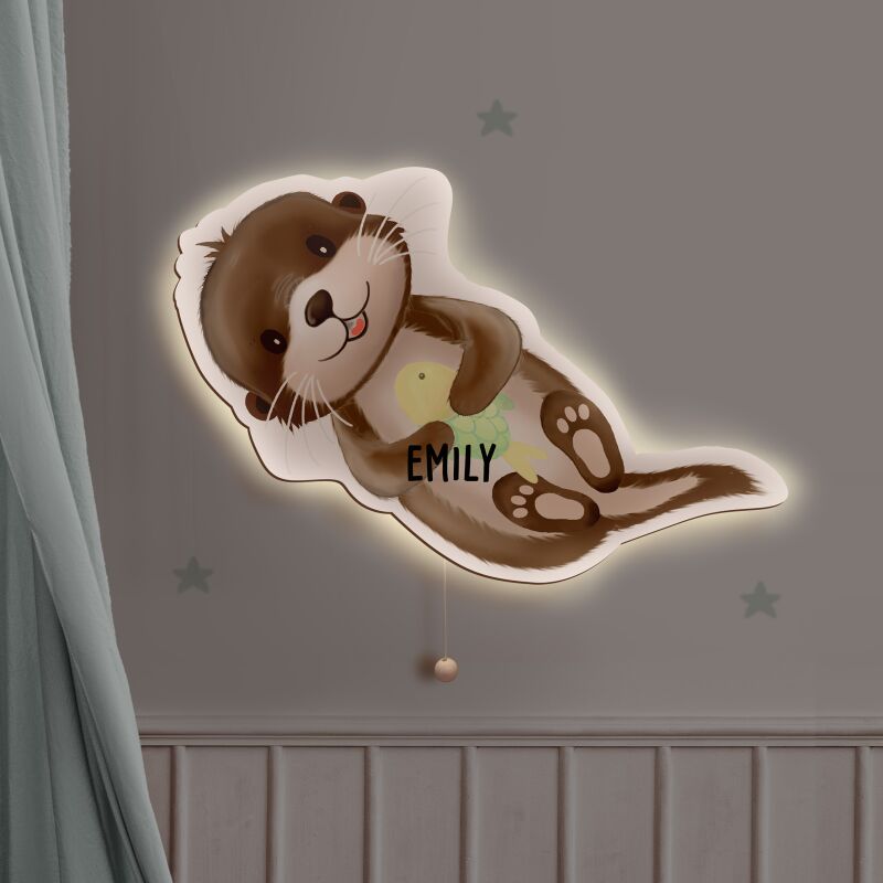 Aquarell Nachtlicht "Otter"