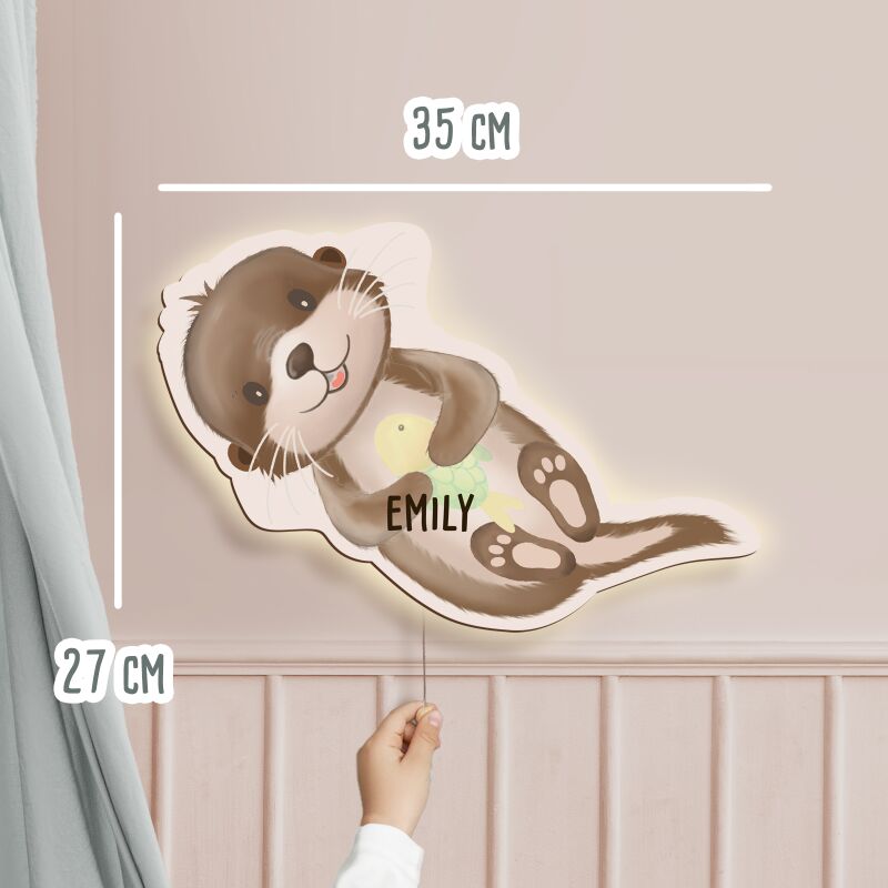 Aquarell Nachtlicht "Otter"