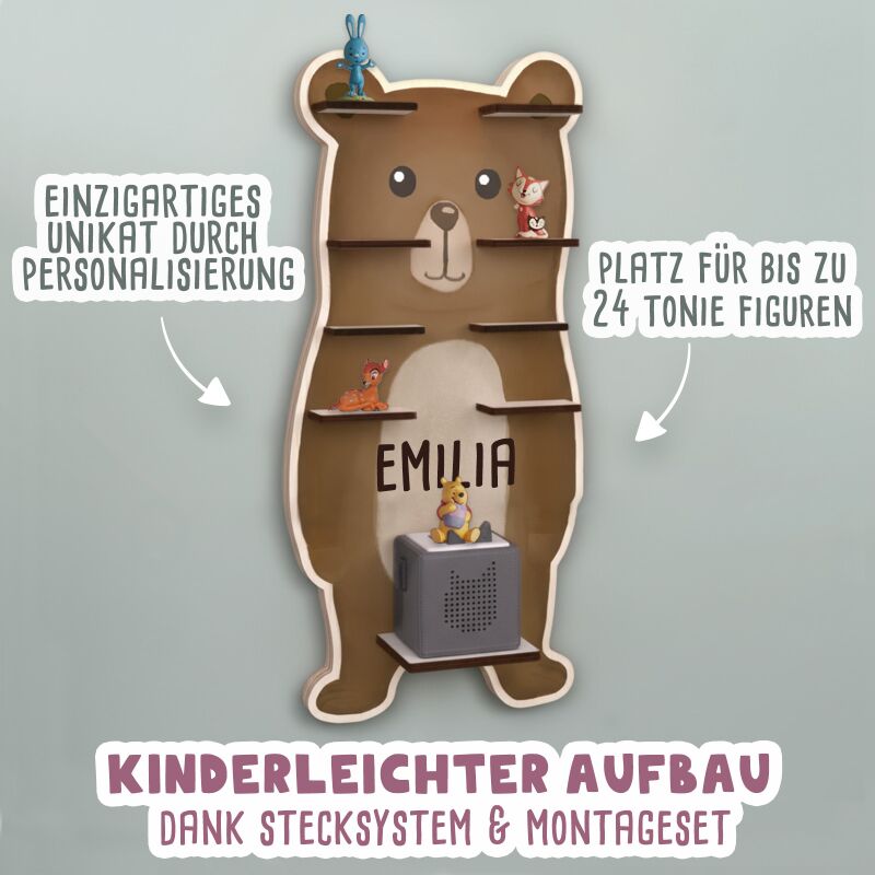 Aquarell-Regal "Bär" für die Toniebox