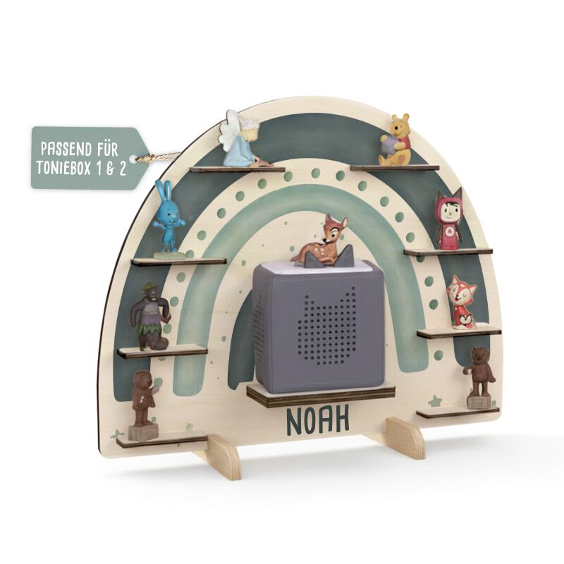 Aquarell-Regal "Blauer Regenbogen" für die Toniebox