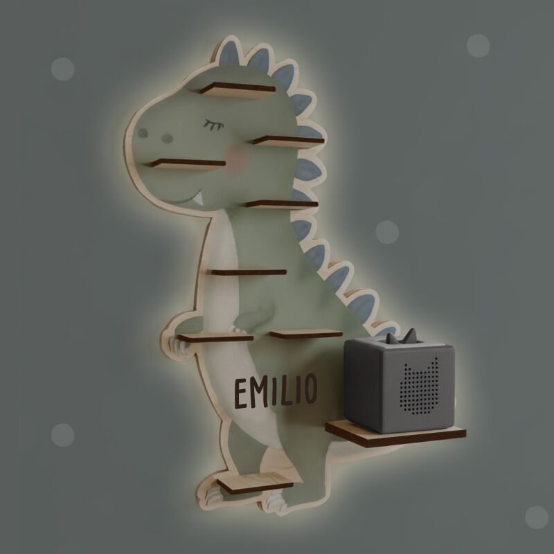 Aquarell-Regal "Dino" für die Toniebox