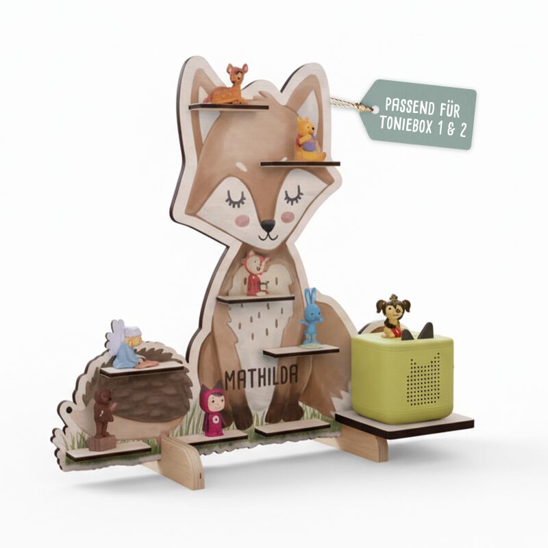 Aquarell-Regal "Fuchs" für die Toniebox