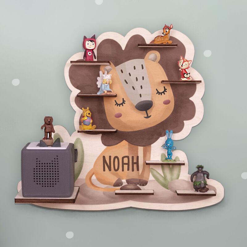 Aquarell-Regal "Löwe" für die Toniebox