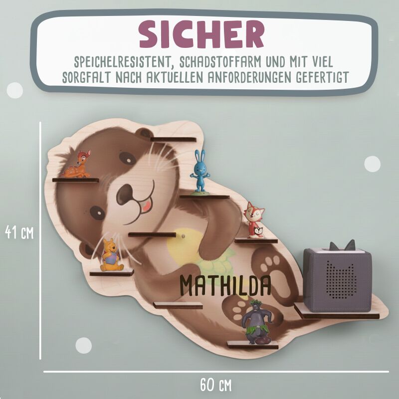Aquarell-Regal "Otter" für die Toniebox