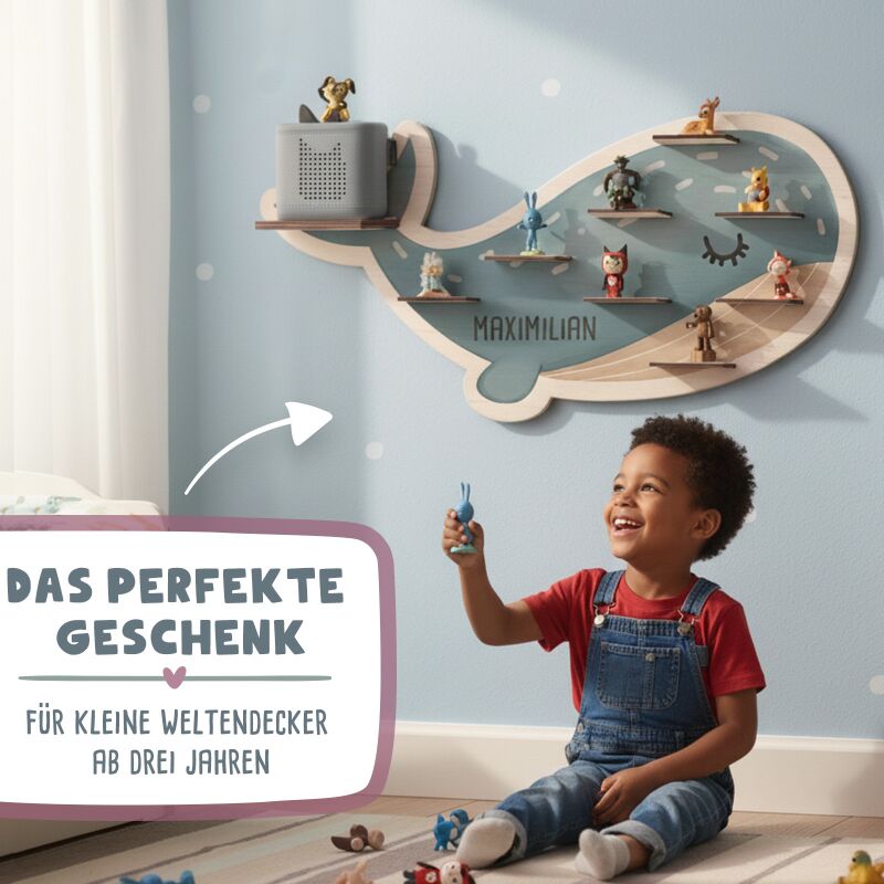 Aquarell-Regal "Wal" für die Toniebox
