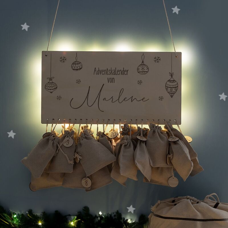 Beleuchteter Adventskalender "Weihnachtskugel"
