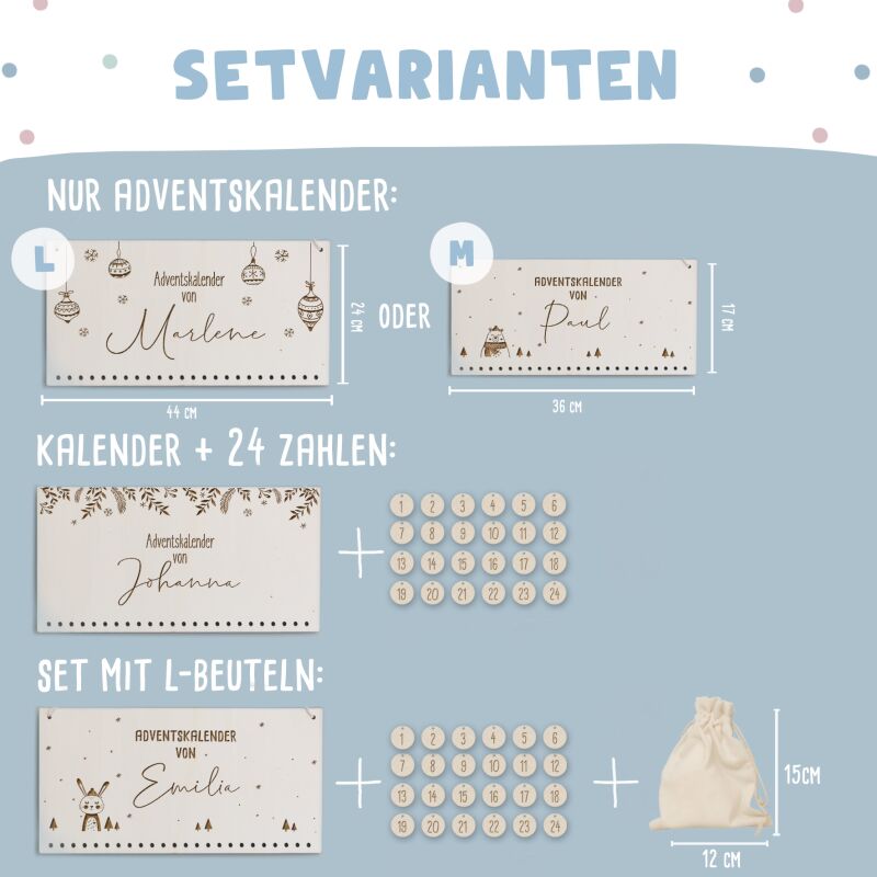 Beleuchteter Adventskalender "Weihnachtskugel"