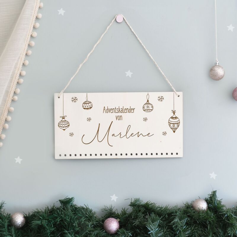 Beleuchteter Adventskalender "Weihnachtskugel"