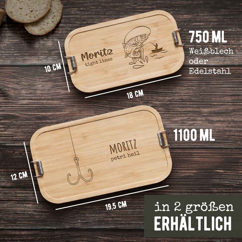 Brotdose Edelstahl "Angler"