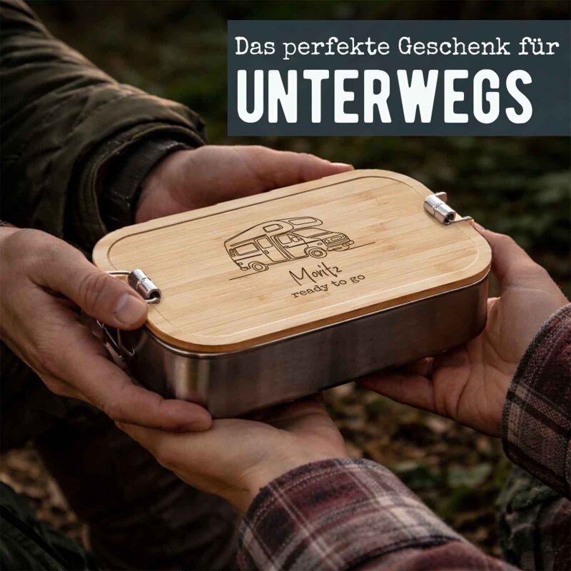 Lunchbox „Camping“ personalisiert Gravur