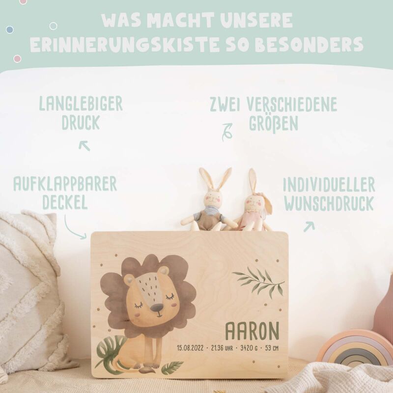 Erinnerungsbox "Löwe" Aquarell