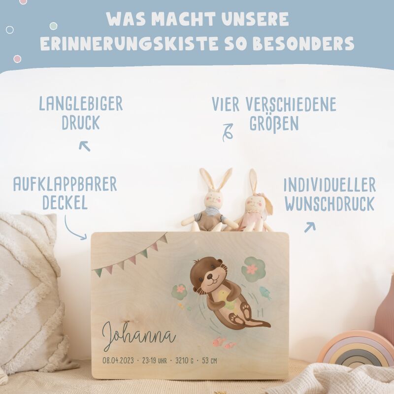 Erinnerungsbox "Otter" Aquarell