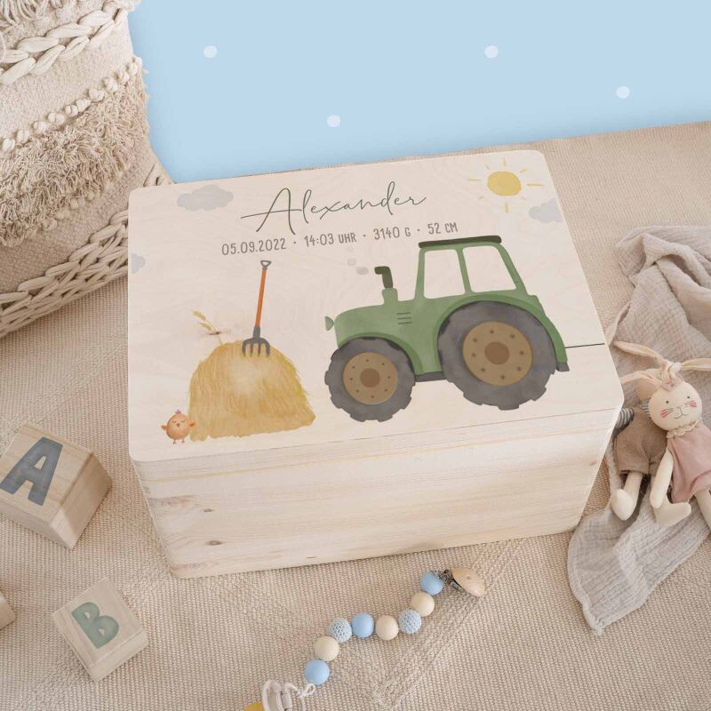 Erinnerungsbox "Trecker" Aquarell