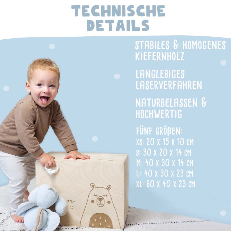 Erinnerungskiste „Herzkranz“ personalisiert Gravur