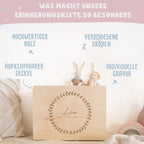 Erinnerungskiste „Herzkranz“ personalisiert Gravur