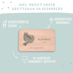 Frühstücksbrettchen Aquarell Taufgeschenk "Taube"