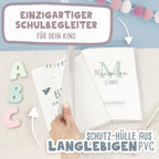 Hausaufgabenheft-Hülle mit personalisiertem Einleger "Buchstabe Dünn" DIN A5