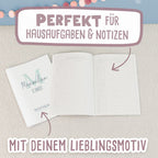 Hausaufgabenheft-Hülle mit personalisiertem Einleger "Buchstabe Dünn" DIN A5