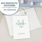 Hausaufgabenheft-Hülle mit personalisiertem Einleger "Buchstabe Dünn" DIN A5