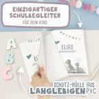 Hausaufgabenheft-Hülle mit personalisiertem Einleger "Dinowelt" DIN A5