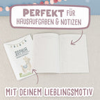Hausaufgabenheft-Hülle mit personalisiertem Einleger "Lama" DIN A5