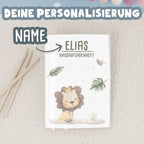 Hausaufgabenheft-Hülle mit personalisiertem Einleger "Löwe" DIN A5