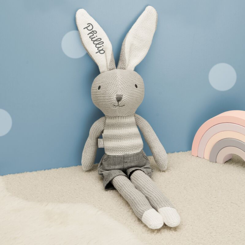 Jollein Kuscheltier "Hase Grau"
