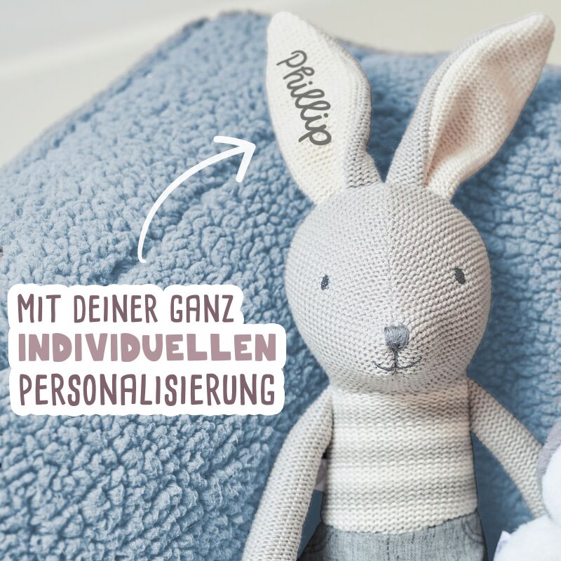 Jollein Kuscheltier "Hase Grau"