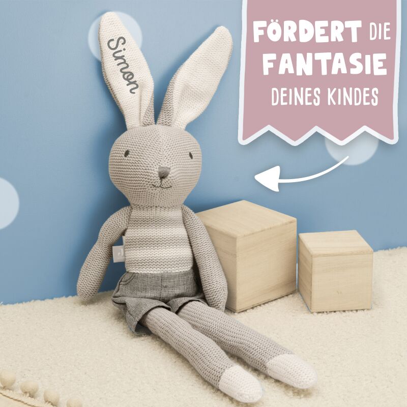Jollein Kuscheltier "Hase Grau"