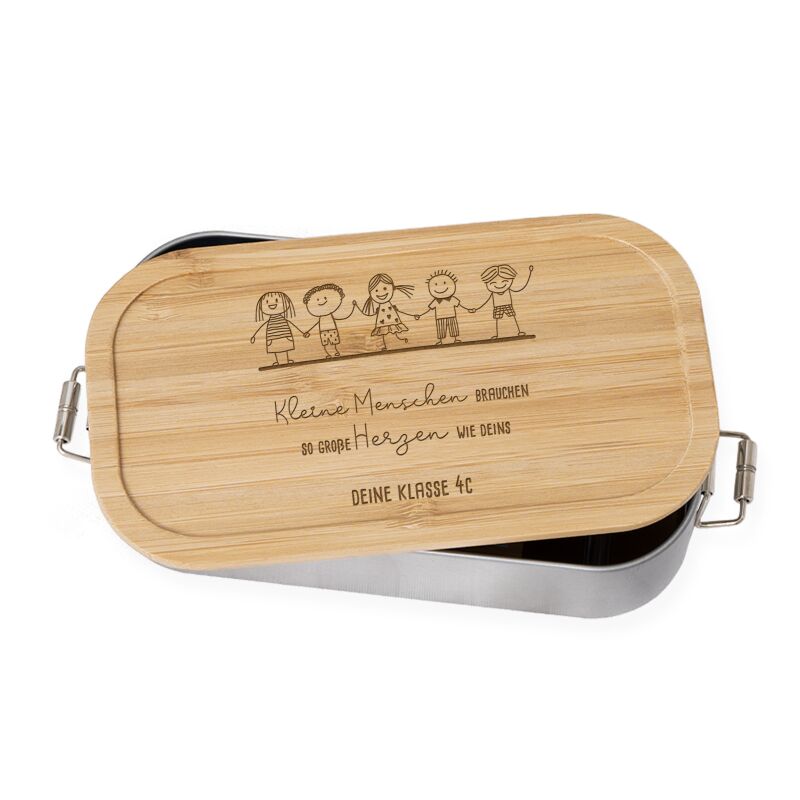Lunchbox "Kleine Menschen" Abschiedsgeschenk Lehrer/in Erzieher/in Gravur