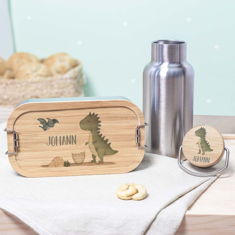 Lunchbox "T-Rex" bunt bedruckt