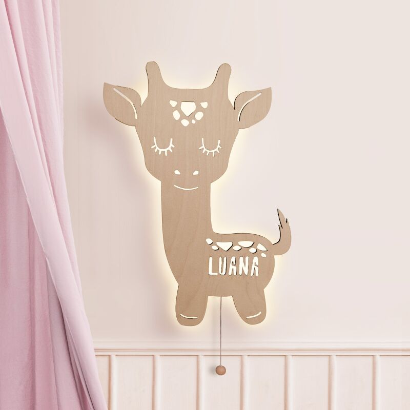 Nachtlicht „Greta die Giraffe“ personalisiert Laser