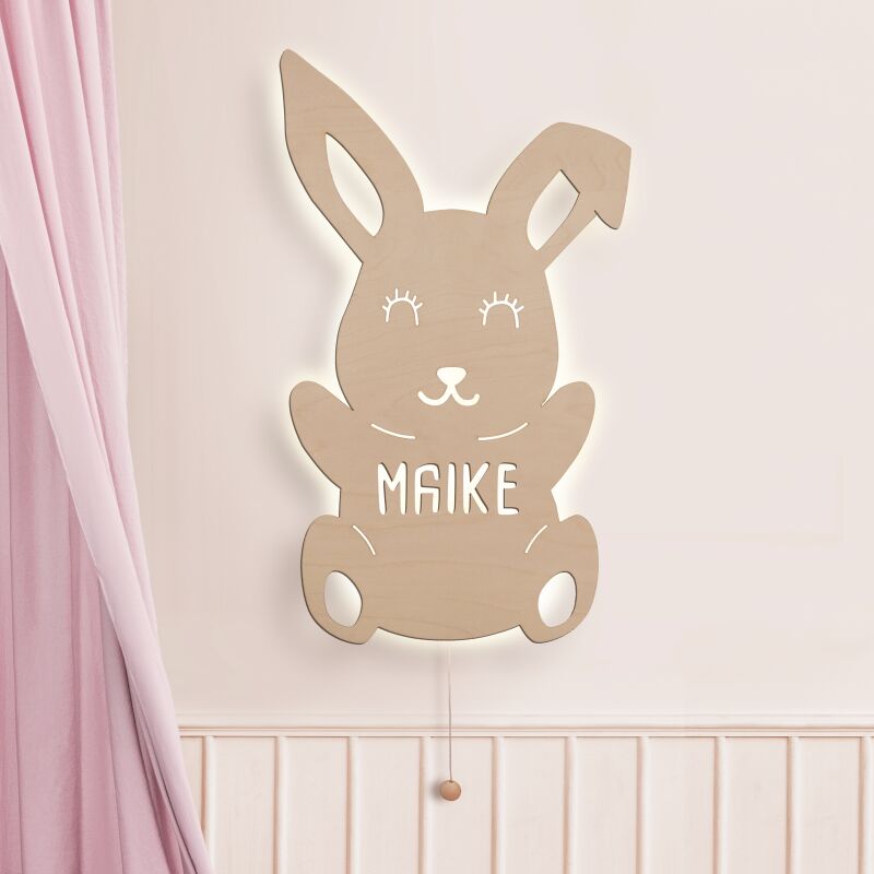 Nachtlicht „Hannes der Hase“ personalisiert Laser