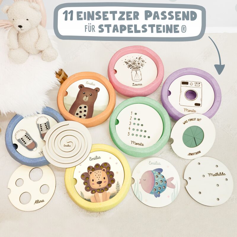 Personalisierte Abenteuerplatte "Murmelbahn" für Stapelstein®
