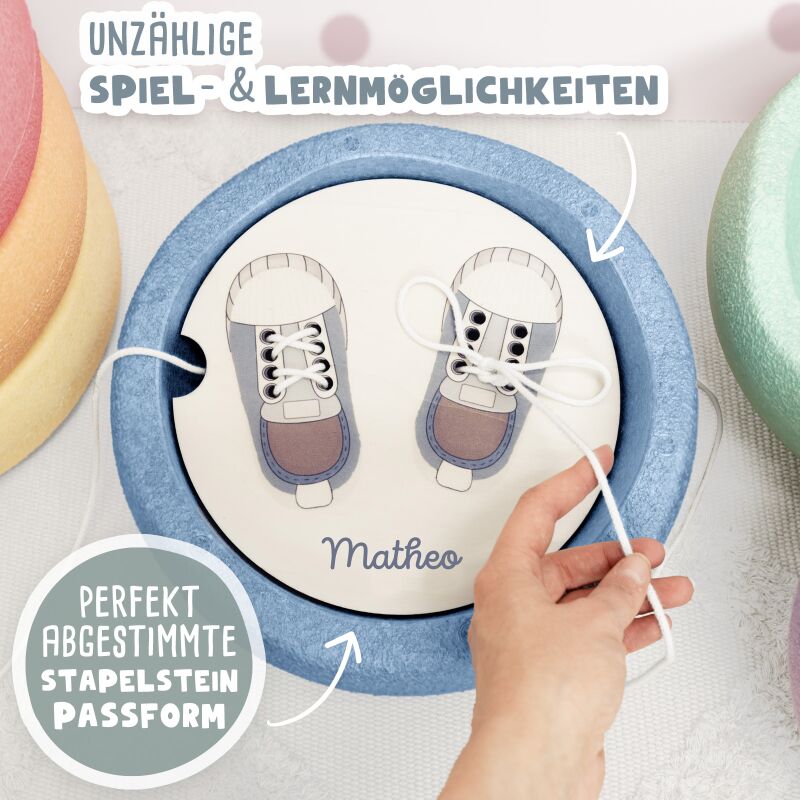 Personalisierte Abenteuerplatte "Waschmaschine" für Stapelstein®