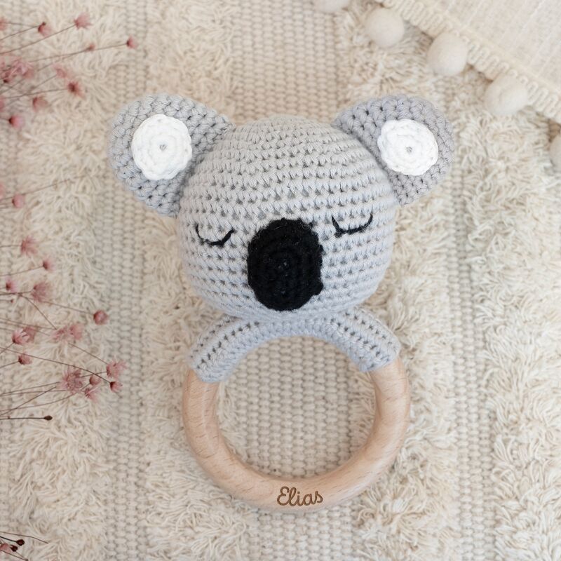 Personalisierte Babyrassel "Koala"