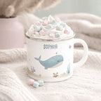 Emaille-Tasse „Wal“ personalisiert Sublimation