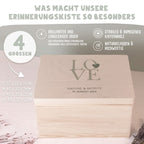 Personalisierte Erinnerungsbox zur Hochzeit Aquarell "LOVE Herz"