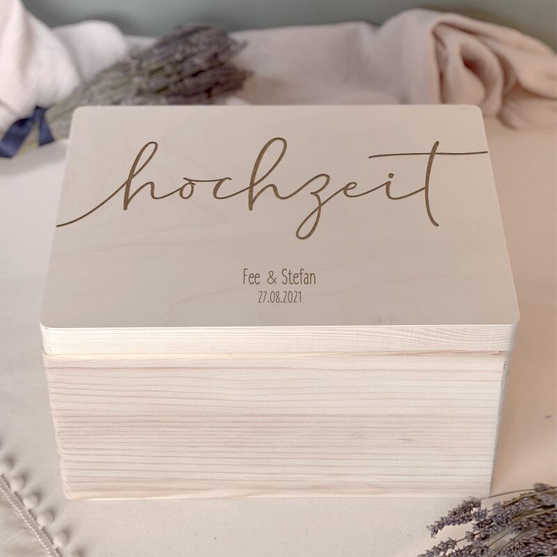 Personalisierte Erinnerungsbox zur Hochzeit "Hochzeit"