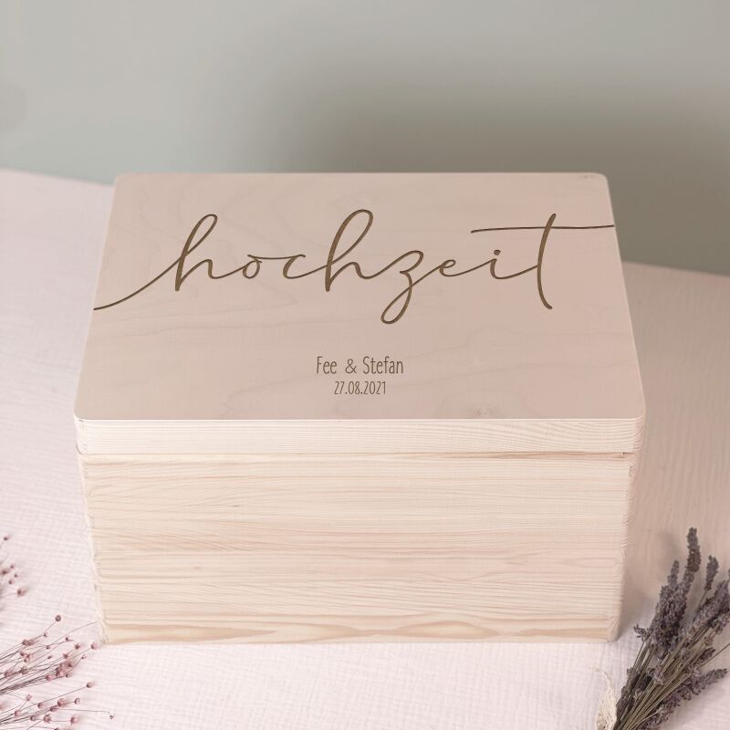 Personalisierte Erinnerungsbox zur Hochzeit "Hochzeit"
